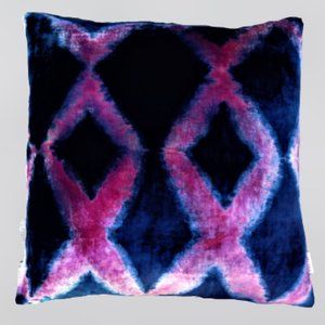 Handmade, Boho Silk/Viscose Velvet Pillow.19"X19"